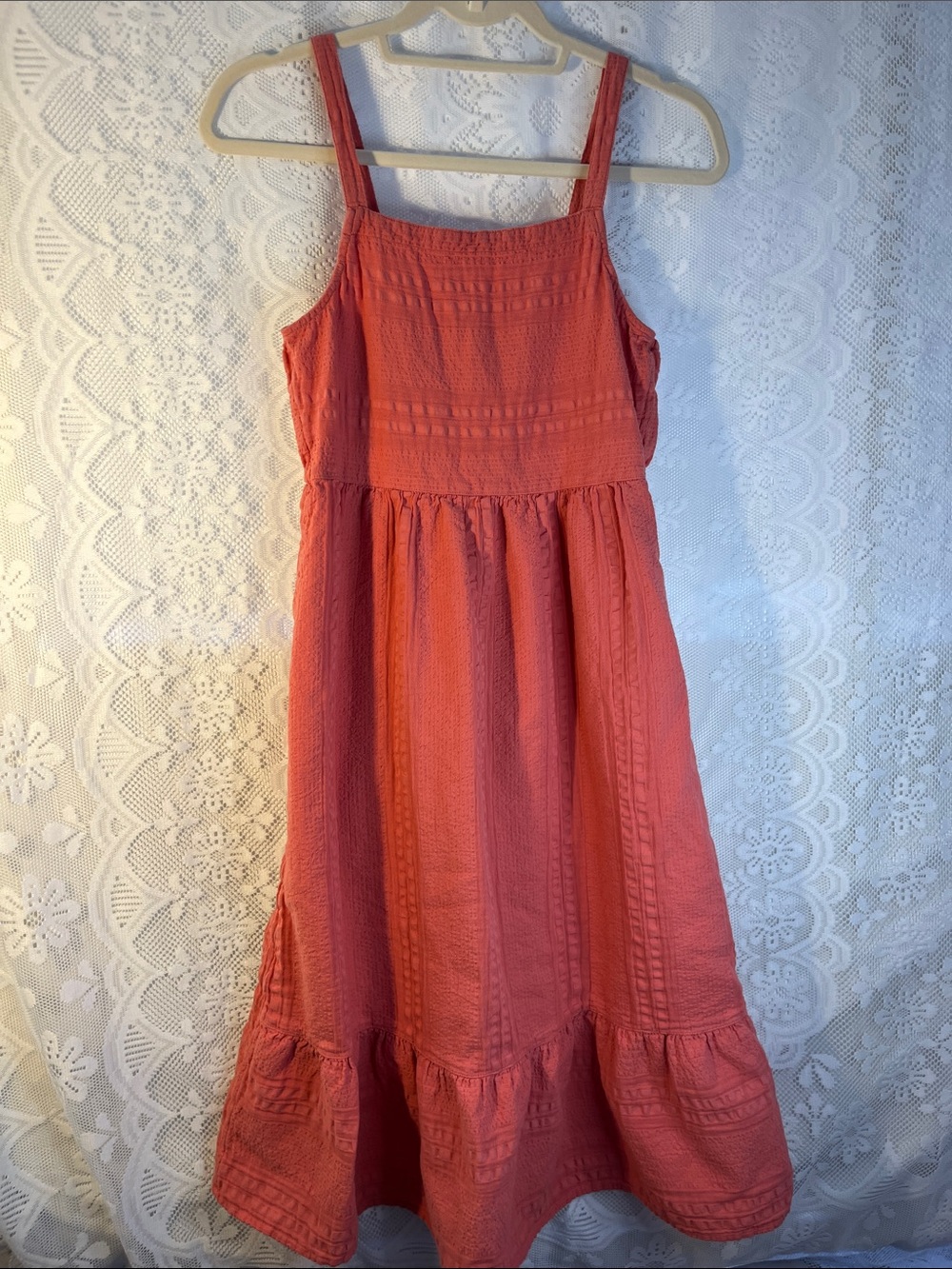 😻5for$15😻Girls' Coral Summer Sundress - XXL(18)